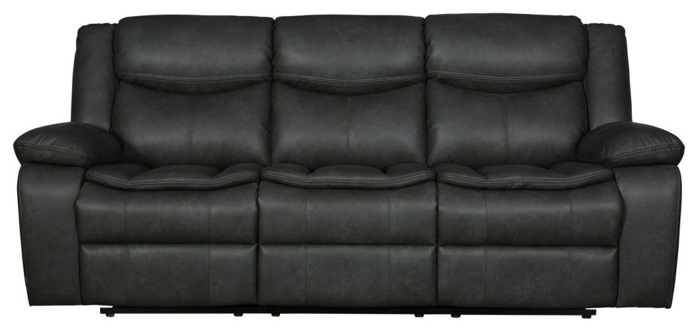 HomeRoots 150" X 72" X 80" Gray Sofa Love