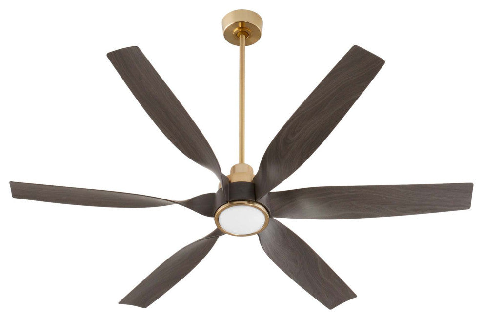 Quorum International 55606 Kimbo 60" 6 Blade Indoor / Outdoor - Aged Brass