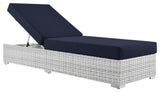 Convene Outdoor Patio Chaise Light Gray Navy