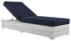 Convene Outdoor Patio Chaise Light Gray Navy