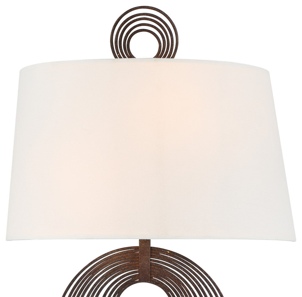 Crystorama DOR-B7702-FB, 2-Light Wall Mount, Forged Bronze