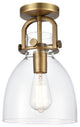 Innovations Newton Bell Flush Mount Brushed Brass