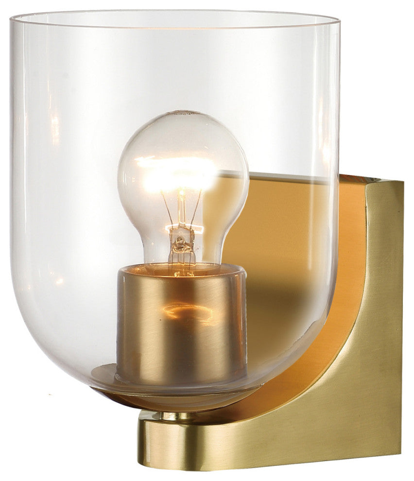 Maxim 21231 Scoop 8" Tall Bathroom Sconce - Natural Aged Brass