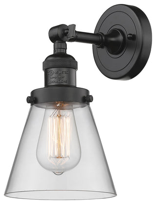 Small Cone 1-Light LED Sconce, Oil Rubbed Bronze, Glass: Clear