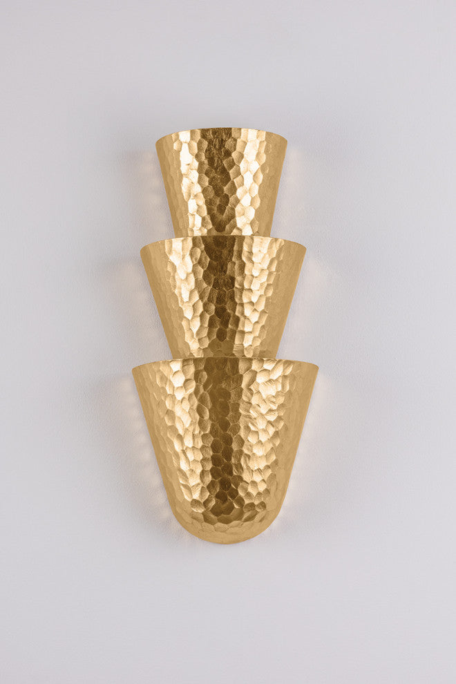 Corbett Lighting Bucharest Wall Sconce, Vintage Gold Leaf, 8.25"Dx18"H