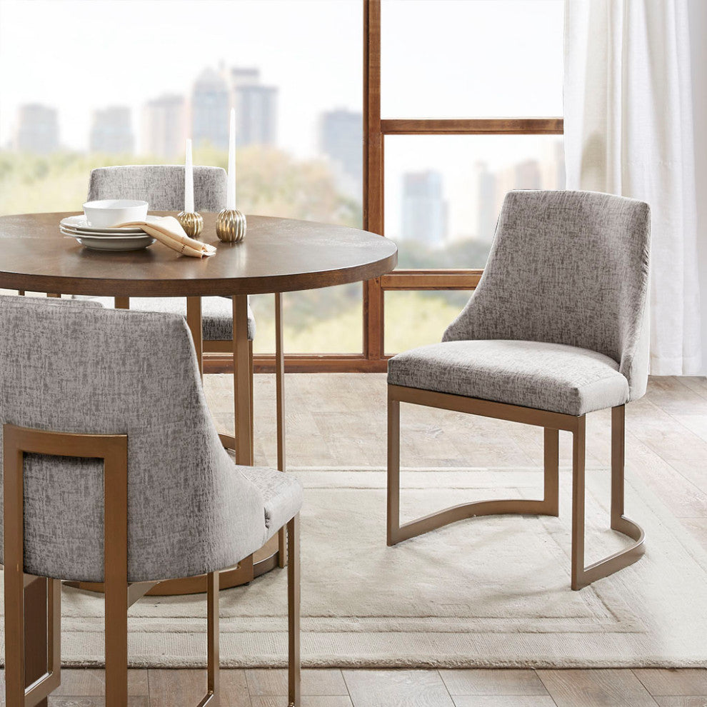 Madison Park Dining Chairs Transitional Modern Side Chairs, Set of 2, Grey, Dining Chair
