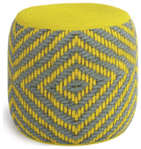 Kent Round Woven Outdoor/ Indoor Pouf