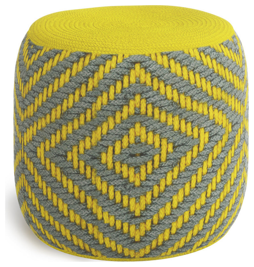 Kent Round Woven Outdoor/ Indoor Pouf
