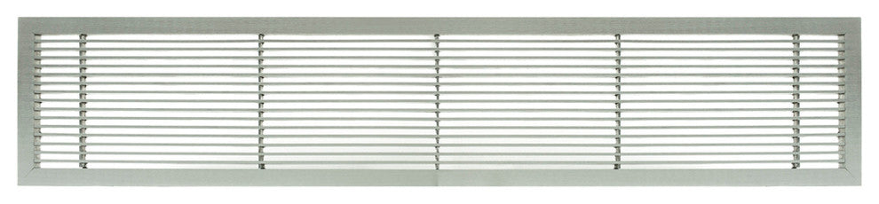 AG10 4"x12" Aluminum Fixed Bar Air Vent Grille, Brushed Satin
