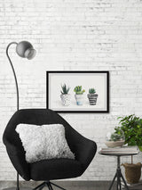 "Succulent Trio II" Framed Painting Print