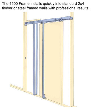 Double Pocket Doors 64x96|Frames|Quadro 4117 White Silk|Frosted Opaque Glass
