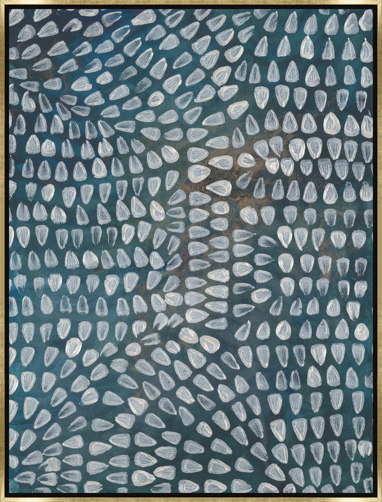 24x32 He Loves Me, He Loves Me Not IV, Framed Artwork, Gold
