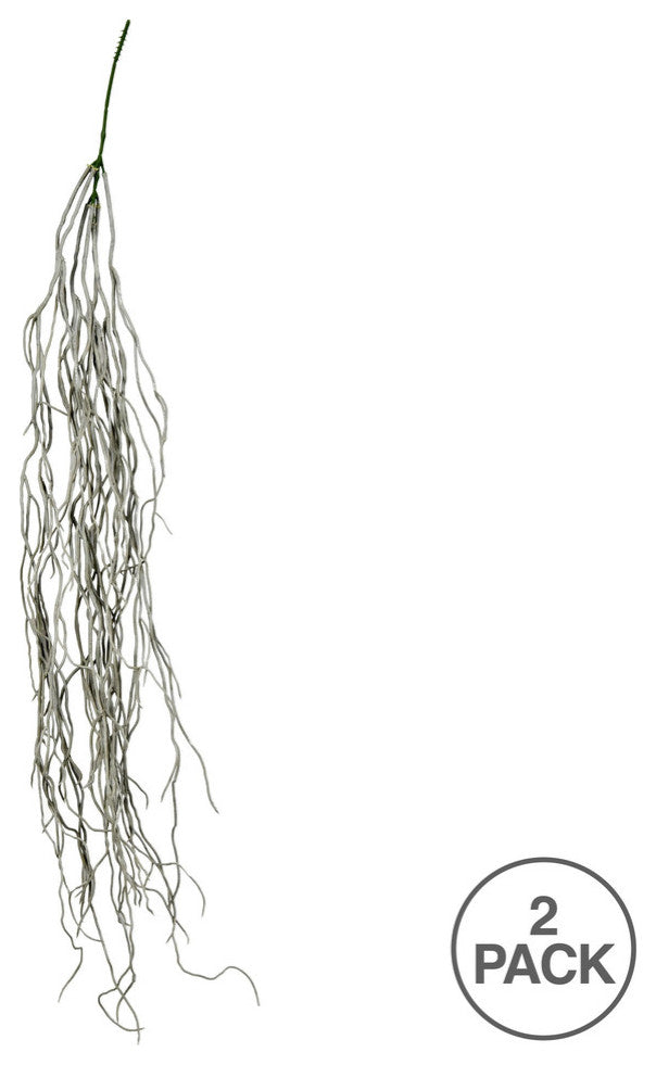 Vickerman Fi190687 37" Artificial Gray Trailing Succulent Bush, Pack of 2