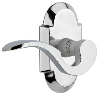 Cottage Plate With Manor Lever, Bright Chrome, Passage, Right-Handed