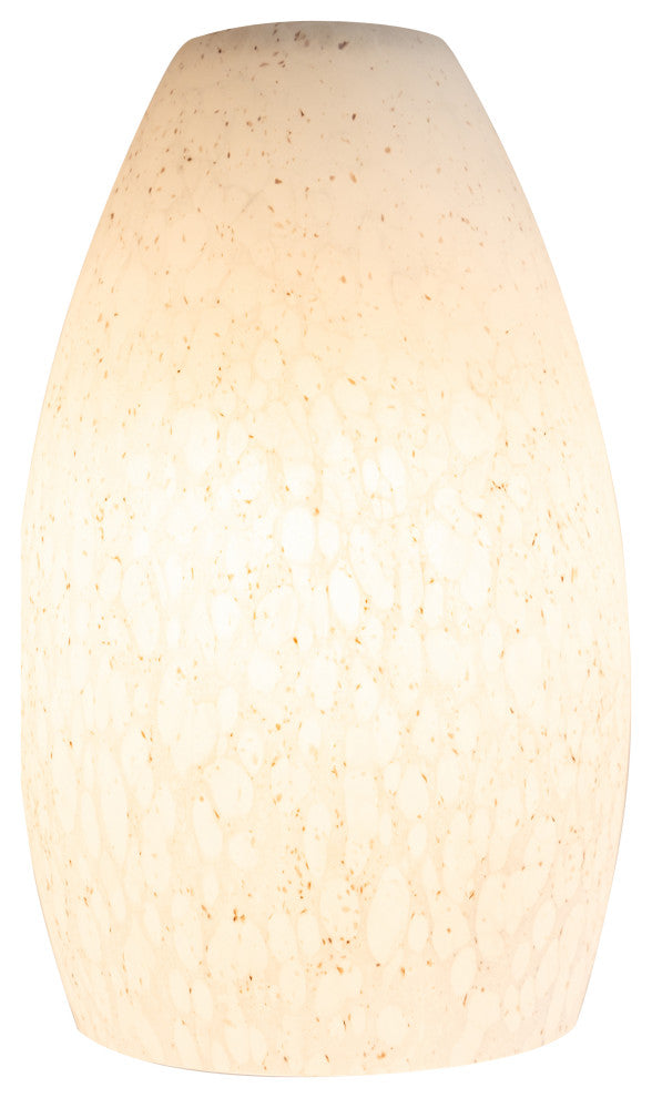 Inari Silk Champagne Pendant Glass Shade, White Stone