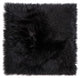 HomeRoots Black Natural Sheepskin Chair Seat Cover