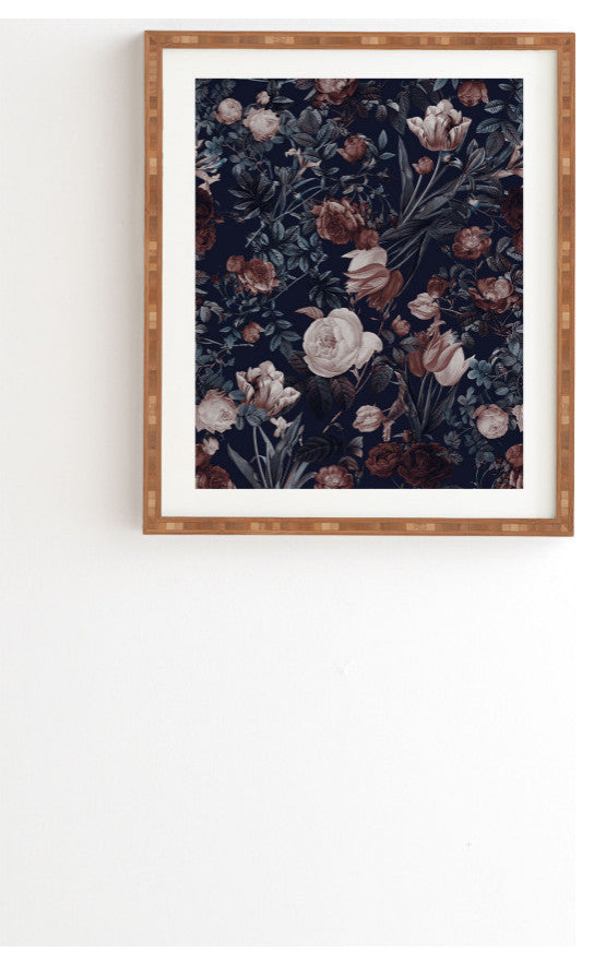 Burcu Korkmazyurek Night Forest XXV Framed Wall Art, 14x16.5"