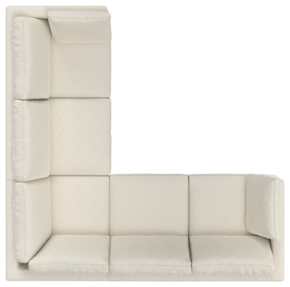 Ava Corner Sectional in Tightly Woven Performance Fabric