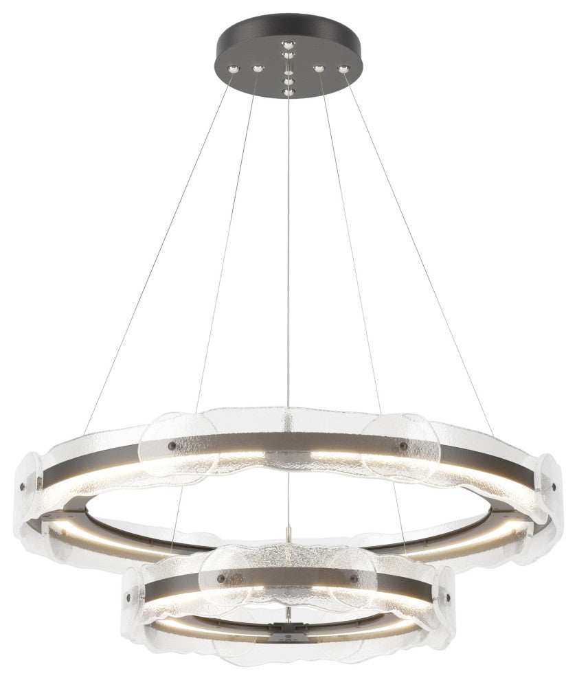 Solstice LED Tiered Pendant, Black