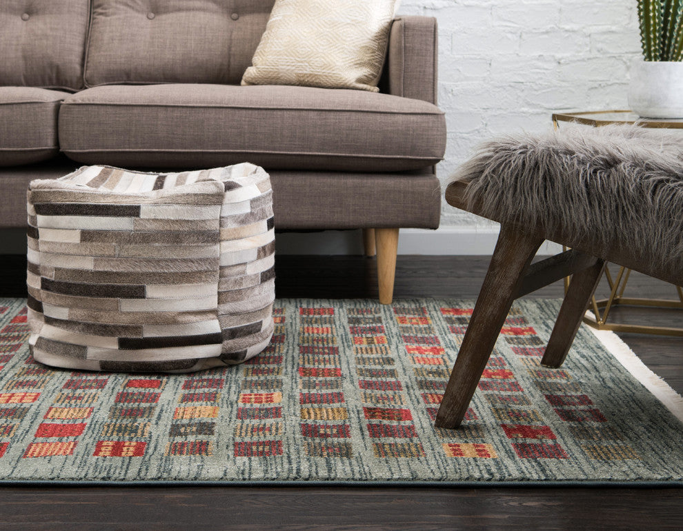 Unique Loom Blue Fars Manchester 7'x10' Area Rug