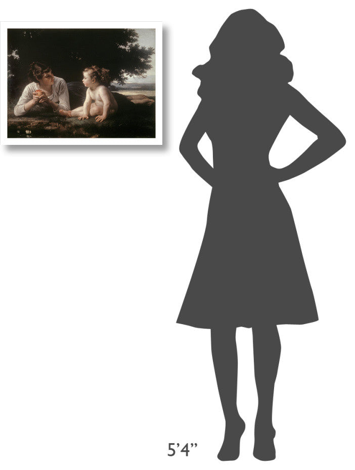 "Mother and Child (II)" Paper Print by William-Adolphe Bouguereau, 24"x18"