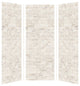 Transolid SaraMar 36"x36"x96" 3-Piece Shower Wall Kit, Biscotti Marble
