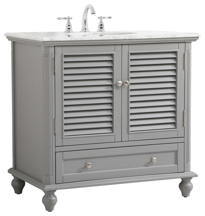 Home Living 36" Single Bathroom Vanity, Gray
