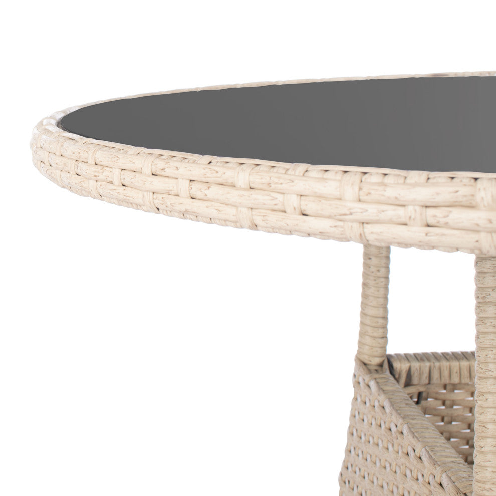 Safavieh Outdoor Laina Bistro Set, Beige / White