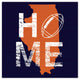 Illinois Football State Pride 16x16 Canvas Wall Art