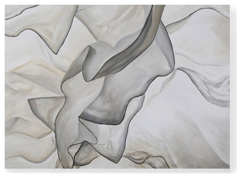 Elysium Breeze Modern Hand Painted Canvas Abstract Art - 96" x 70"
