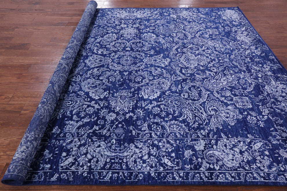 Persian Handmade Wool and Silk Rug 8' 1" X 9' 11" Q8693