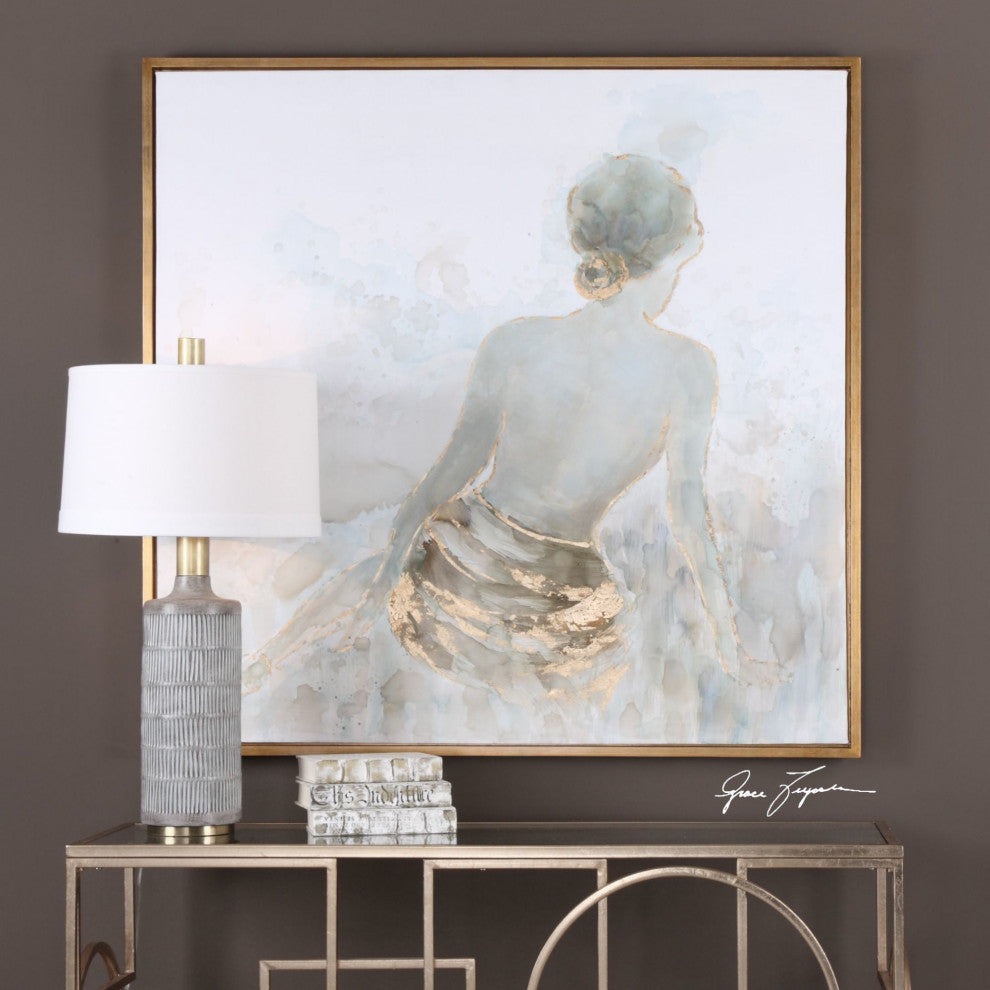 Uttermost 35345 50 Inch x 50 Inch "Gold Highlights" Framed Art - Gold Leaf