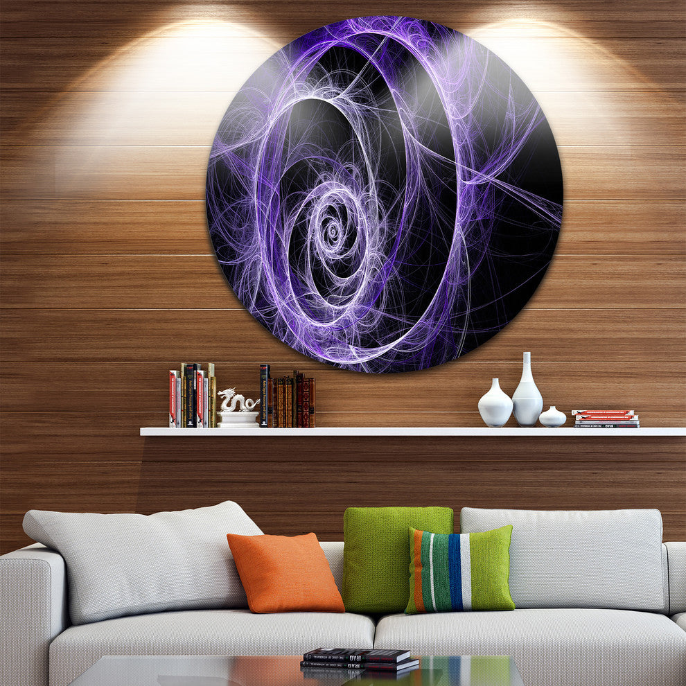 Exotic Blue Flower, Floral Digital Art Round Wall Art, 11"