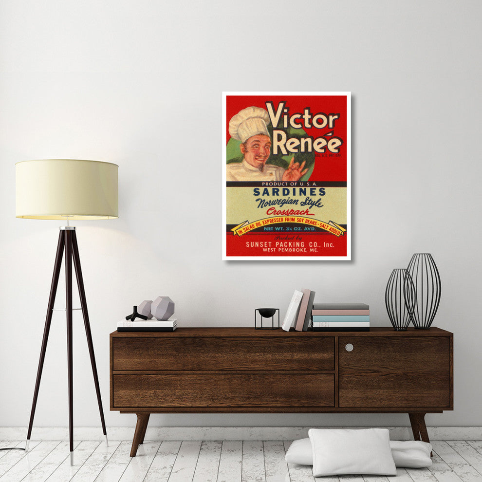 "Victor Renee Sardines" Digital Paper Print by Retrolabel, 32"x42"
