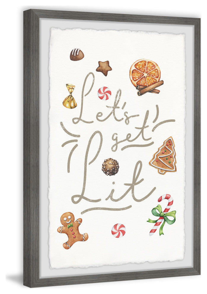 "Get Lit" Framed Painting Print, 16x24