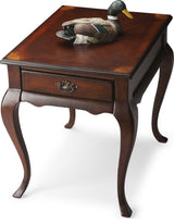 Grace 1-Drawer End Table, Dark Brown