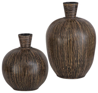 Uttermost Islander Black Vases S/2