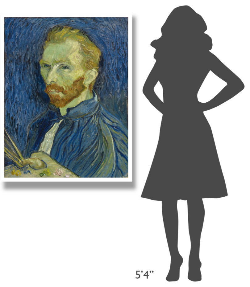 "Self-Portrait, 1889" Digital Paper Print by Vincent van Gogh, 32"x42"