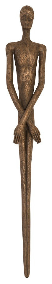 Skinny Male Wall Art, Resin, Bronze