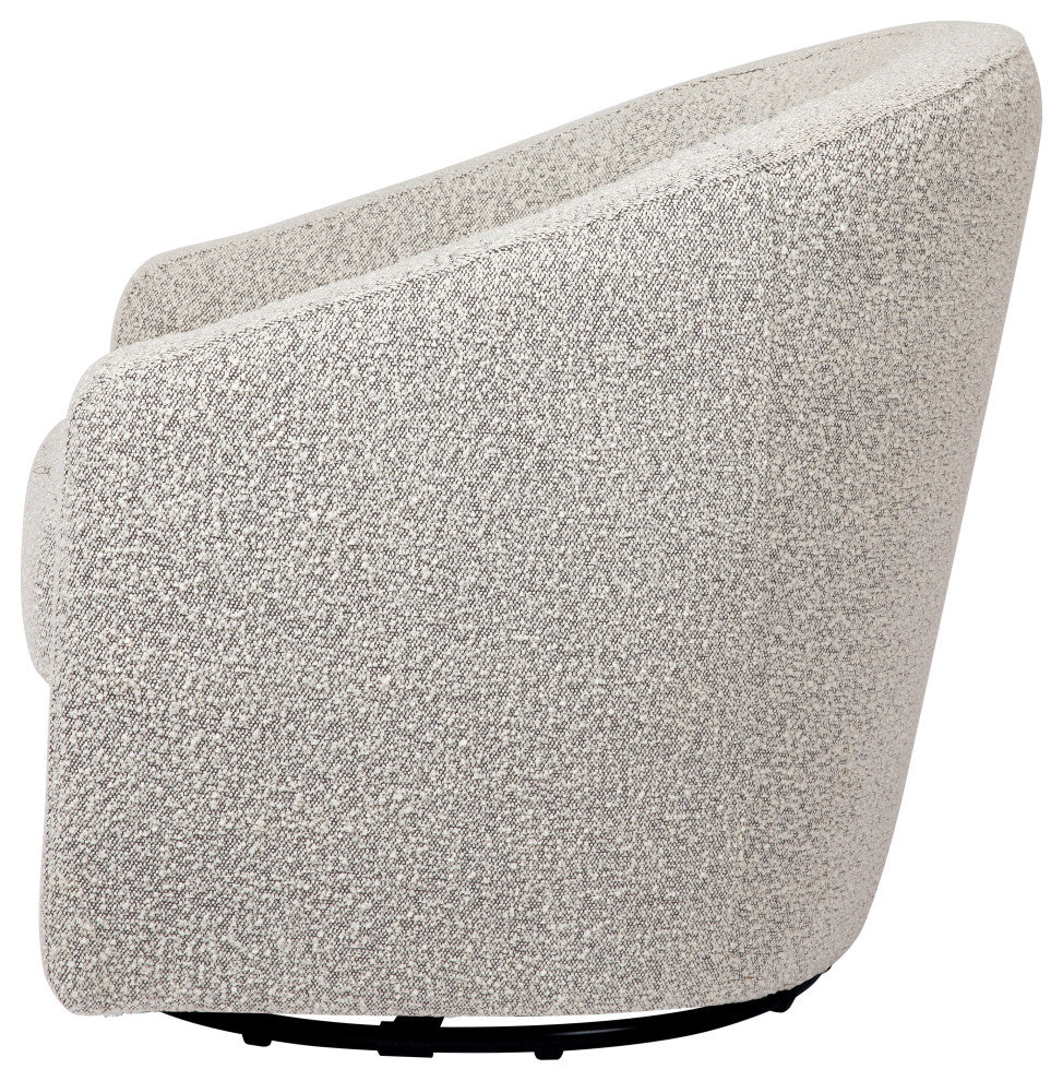 Madison Swivel Glider, Black White Boucle