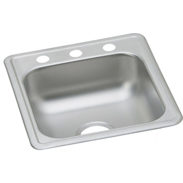 Elkay D11721 Dayton 17" Drop In Single Basin Stainless Steel Bar - 3 Faucet