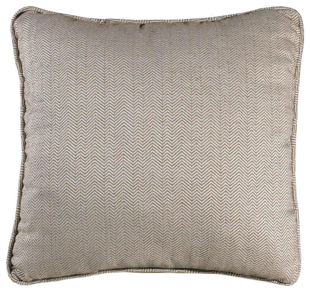 Printed Script Linen Euro Sham, 26"x26"