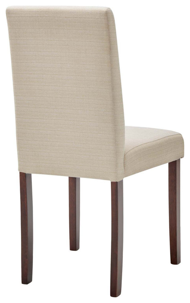 Side Dining Chair, Set of 2, Beige, Fabric, Modern, Cafe Bistro Hospitality