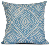 Light Blue Lil' Diamond Jil, Geometric Print Pillow, 16"x16"