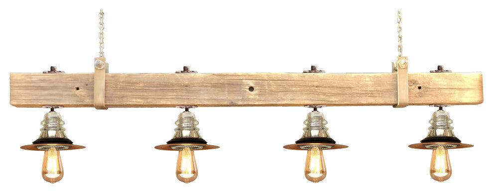 Utility Pole Crossarm Beam Chandelier Insulator Edison Bulb