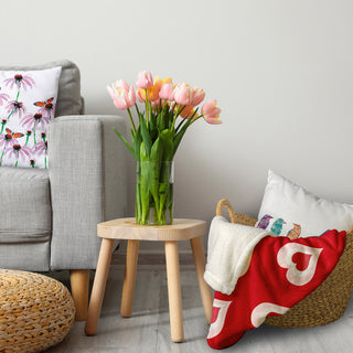 60 x 80 in Burnin' Love Valentine's Throw Blanket, Red