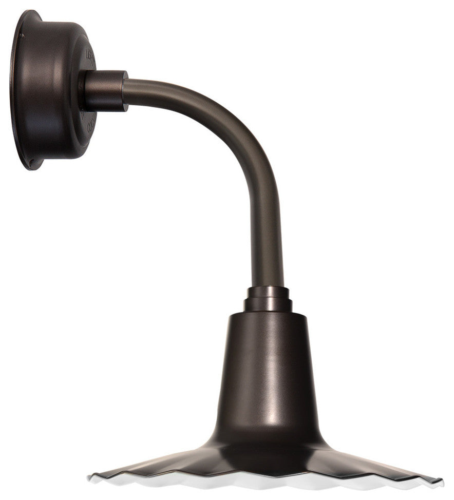 12" Iris LED Wall Light With Trim Arm, Mahogany Bronze