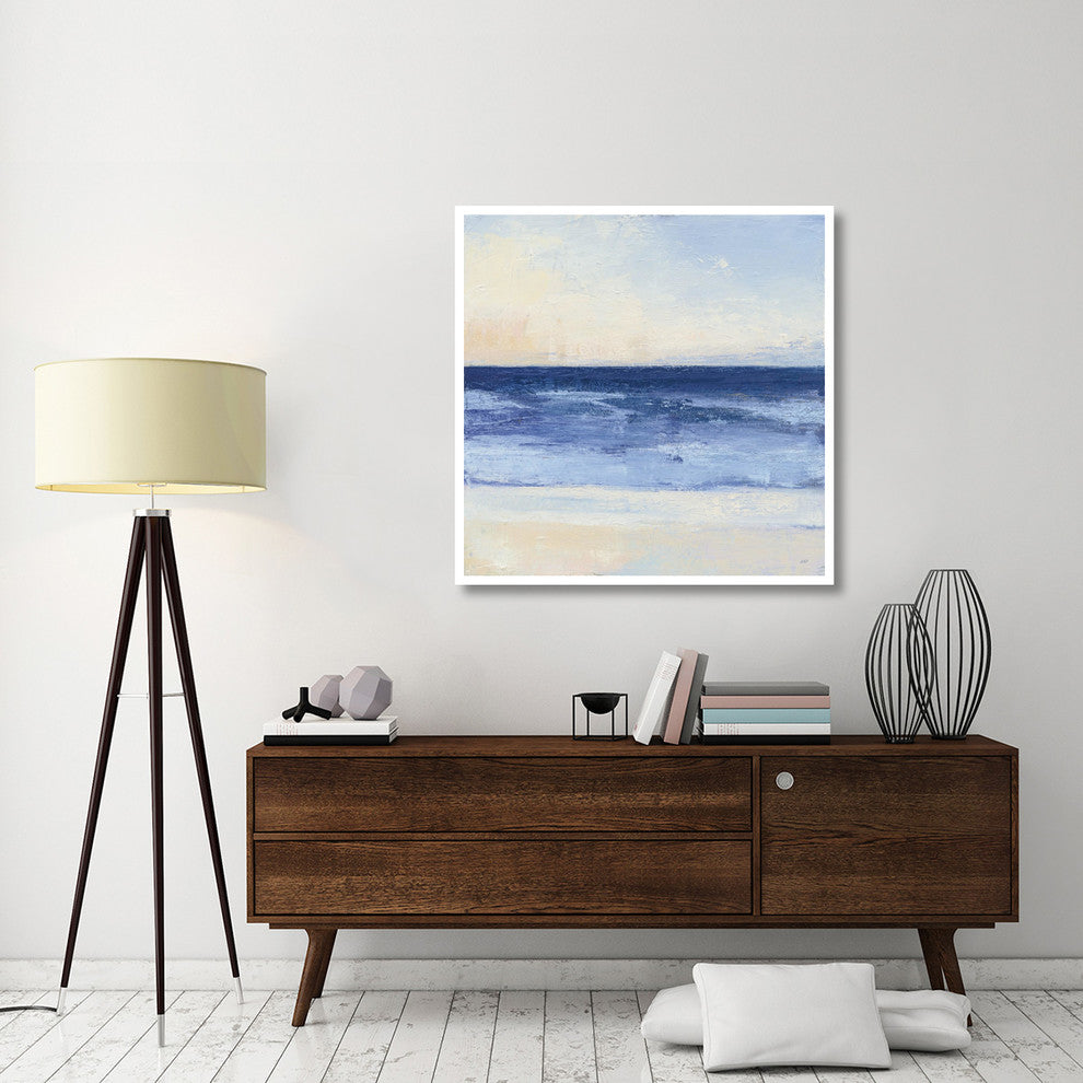 "True Blue Ocean II" Digital Paper Print by Julia Purinton, 42"x42"