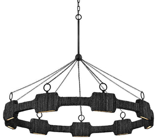 Hinkley Lighting 34108 Raffi 48"W Ring Chandelier - Carbon Black