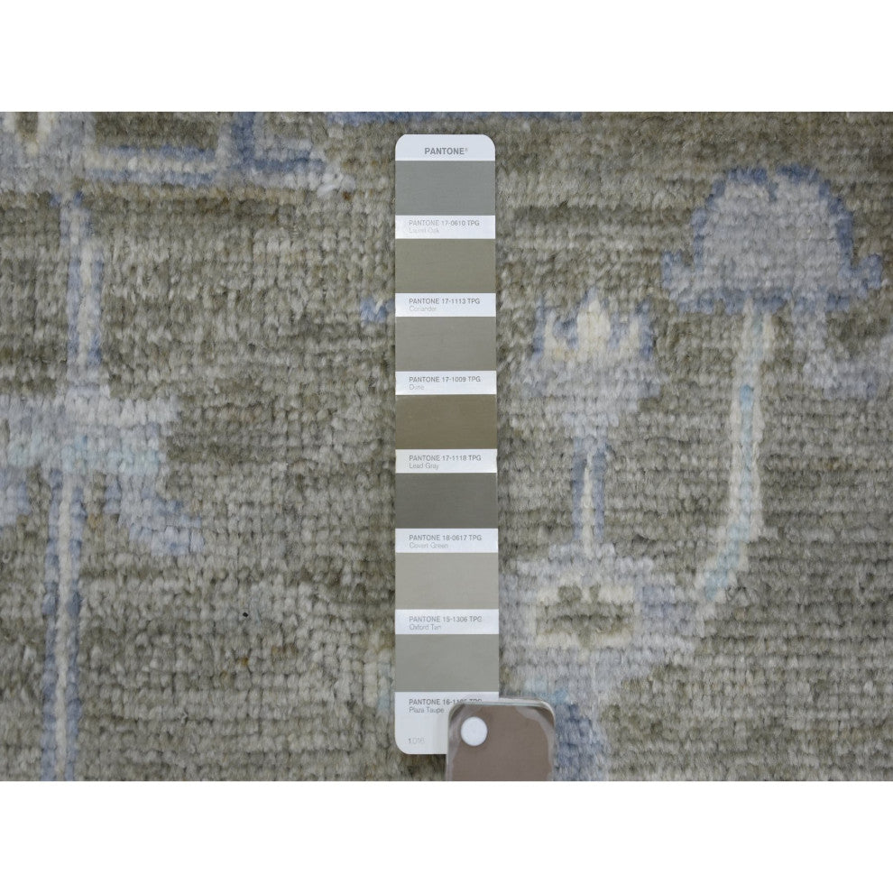 Faded Taupe, Anatolian Design Soft Wool Hand Knotted Oriental Rug, 8'0"x9'9"